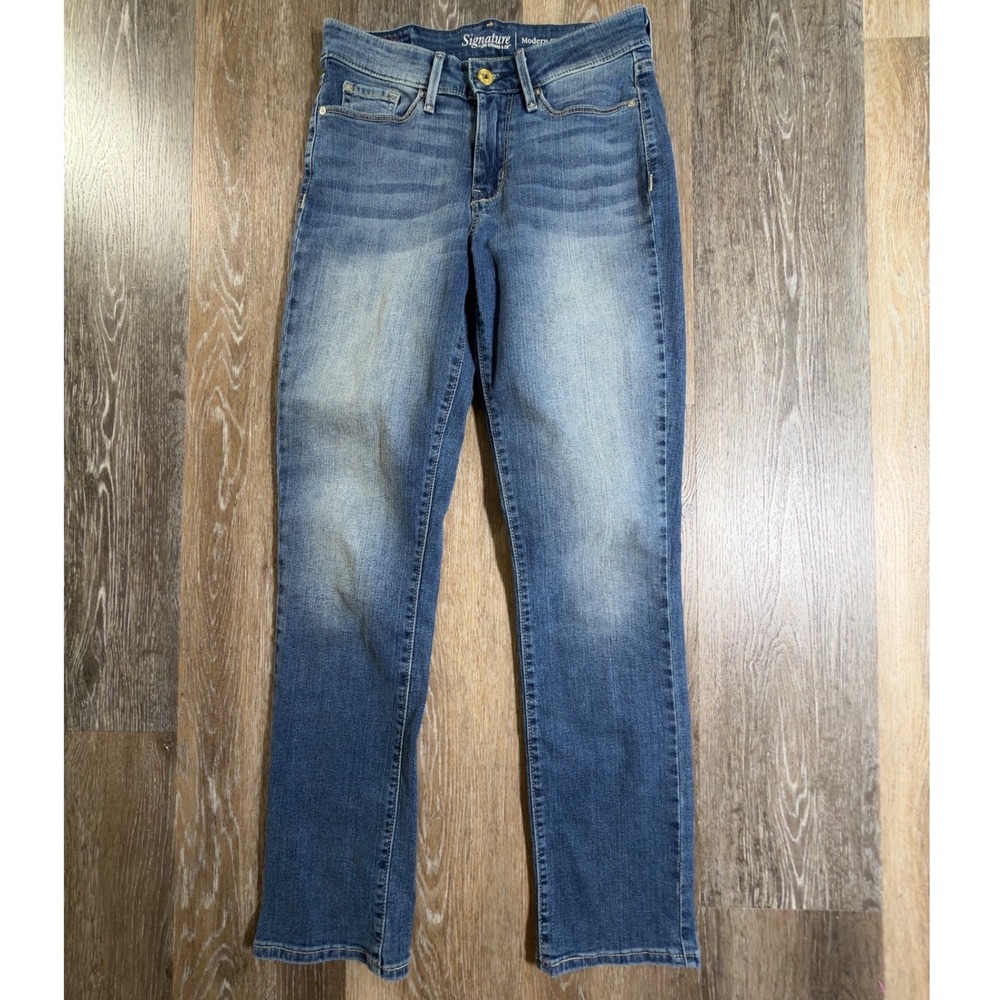 Signature by Levi Strauss Modern Slim Jeans Womens 2M Blue Stretch Denim 5893